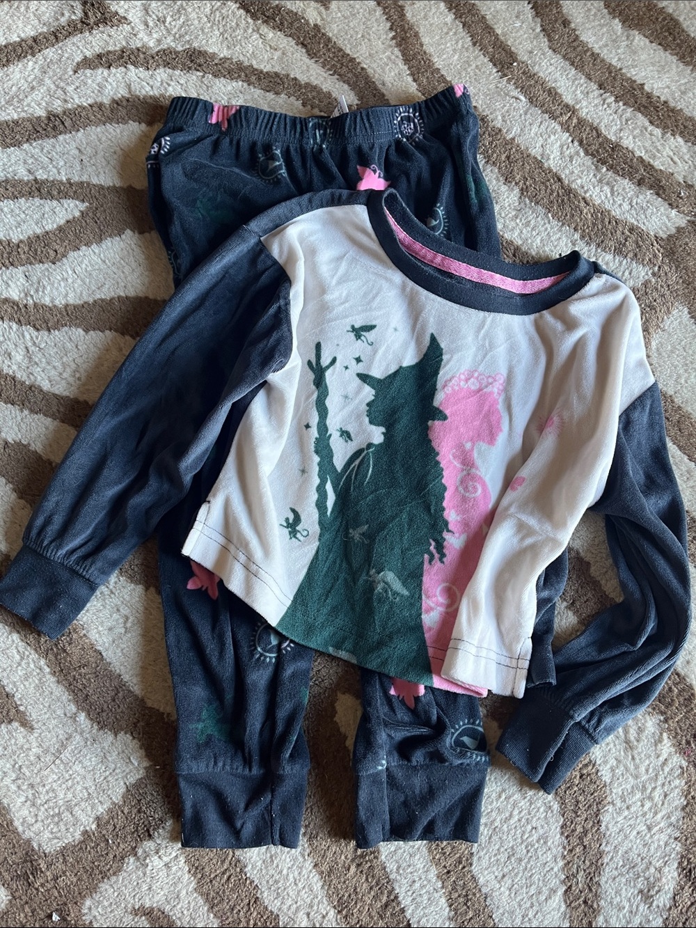 Kids Two-Piece Wicked Pajama Set - Black, Pink, White, Green